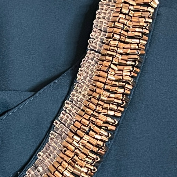 NWOT ALFANI Beaded Blouse Top Women's Size 14 - Picture 3 of 4